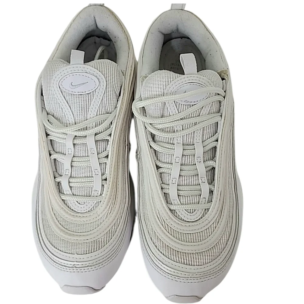 Nike Air Max 97 White Pure Platinum Silver Women’s Sz 8 Running Shoes 921733-100